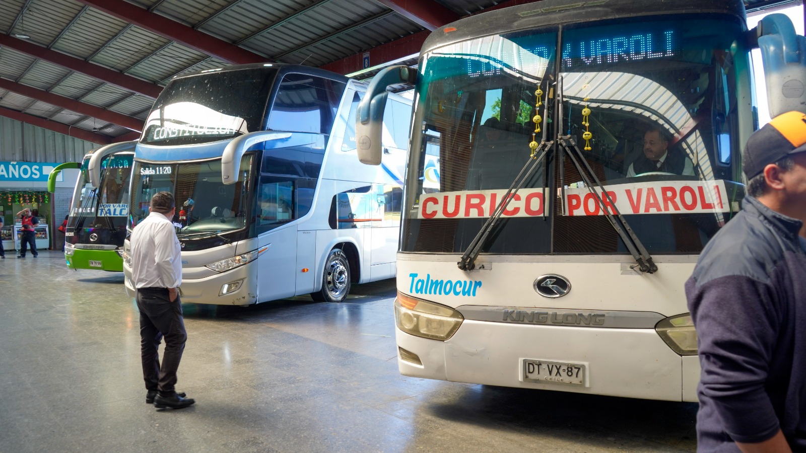 Terminales de autobuses y seguridad durante el fin de semana largo.