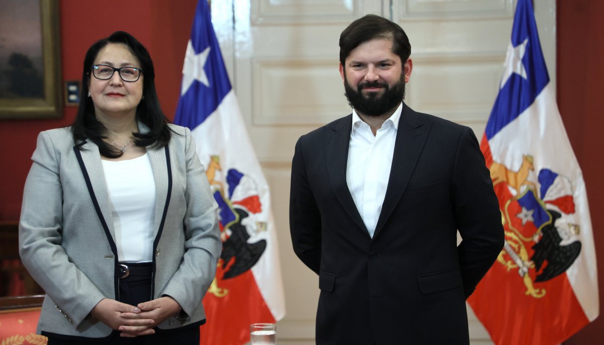 El presidente Boric se reunió en La Moneda con la contralora Dorothy Pérez.