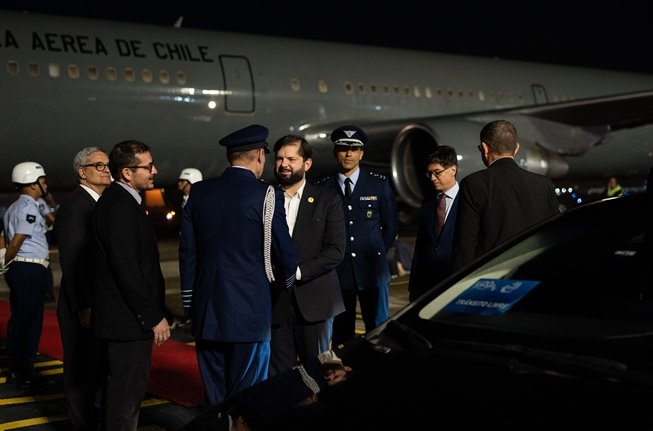 El presidente Boric arribó a Río de Janeiro para asistir a la cumbre del G20.