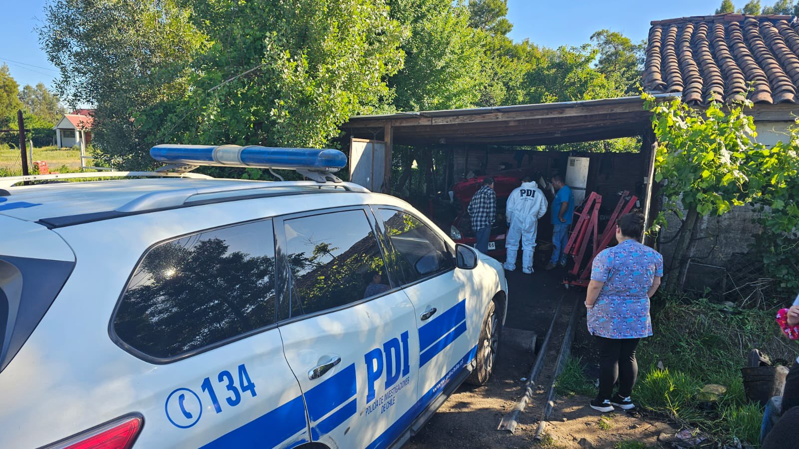 Lamentable accidente en un taller mecánico de Villa Alegre.
