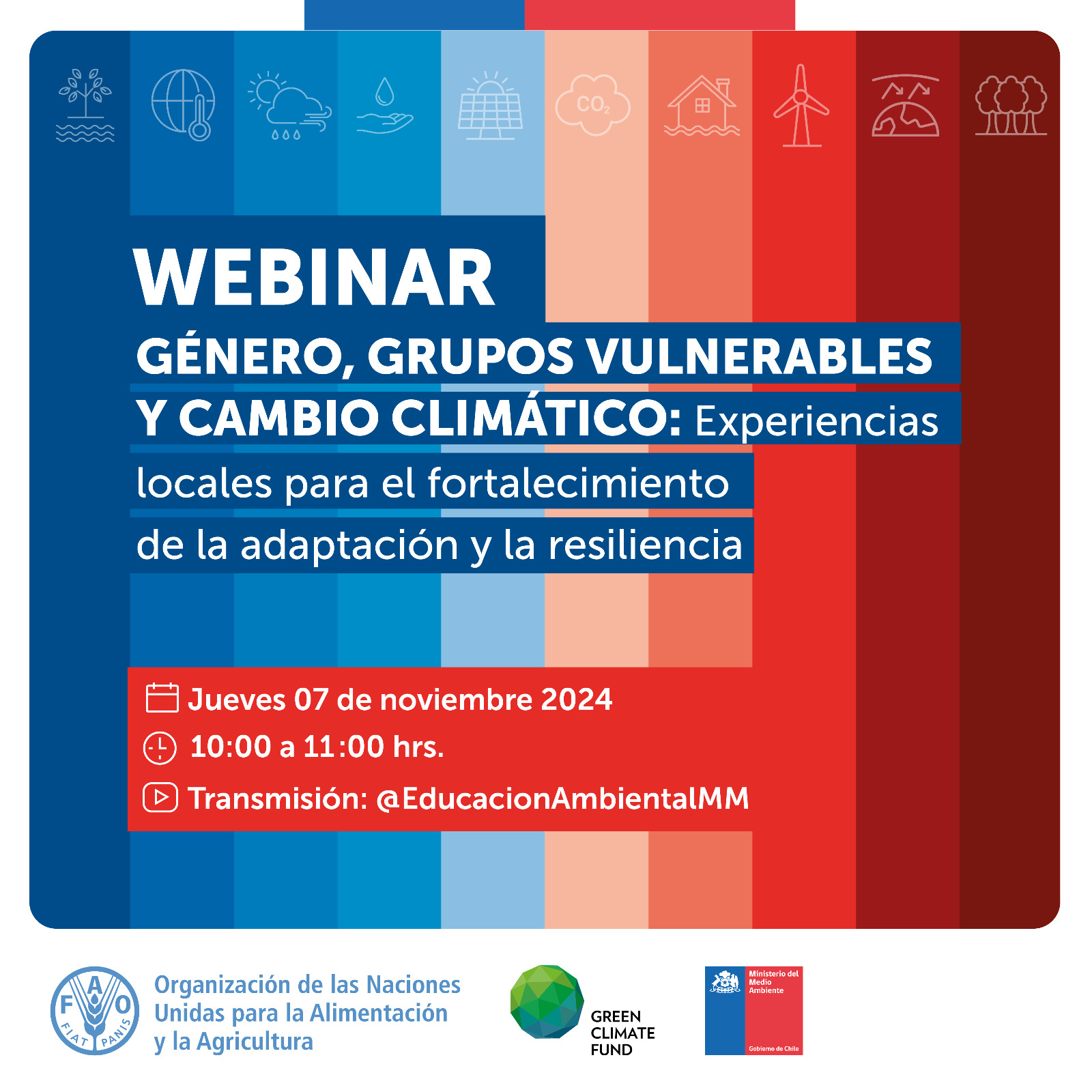 El encuentro resaltará las vivencias de mujeres que enfrentan el cambio climático.