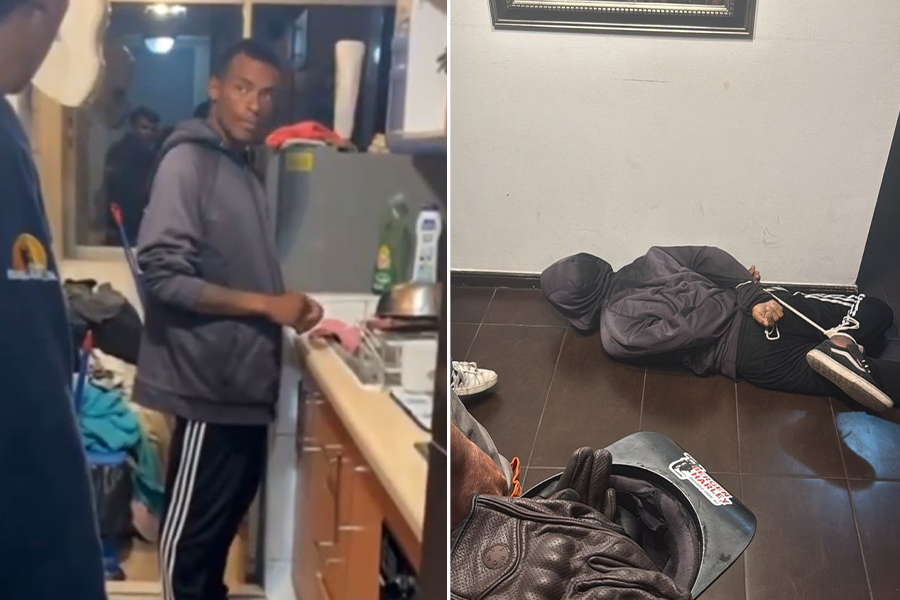 Increíble: Una mujer encuentra a un ladrón fregando los platos y vistiendo la ropa de su esposo.