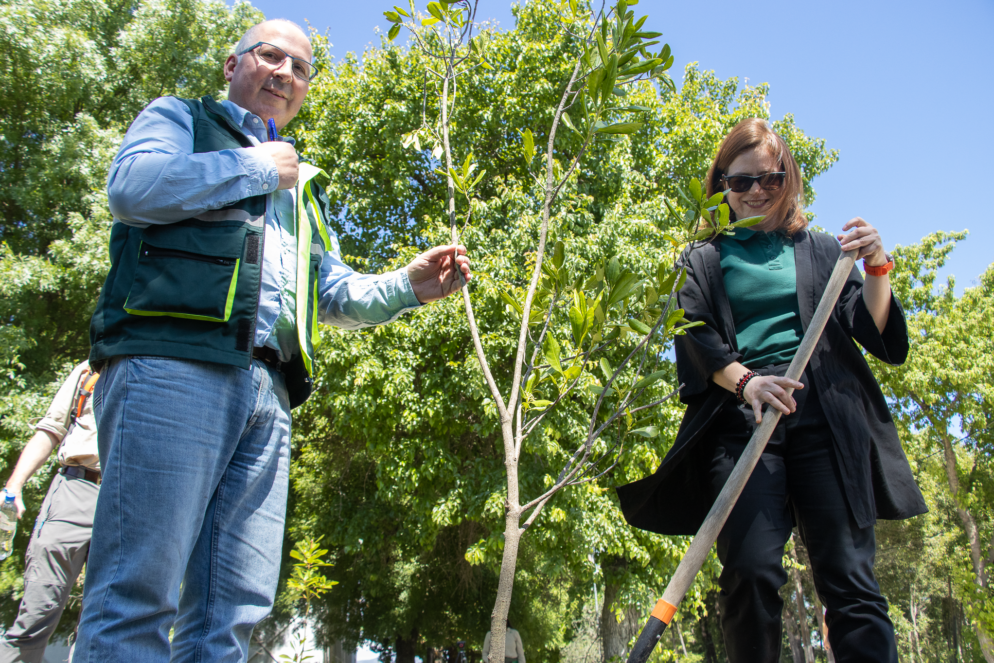 Conaf Maule conmemora un siglo de historia del ministerio de Agricultura con una plantación en el liceo agrícola.