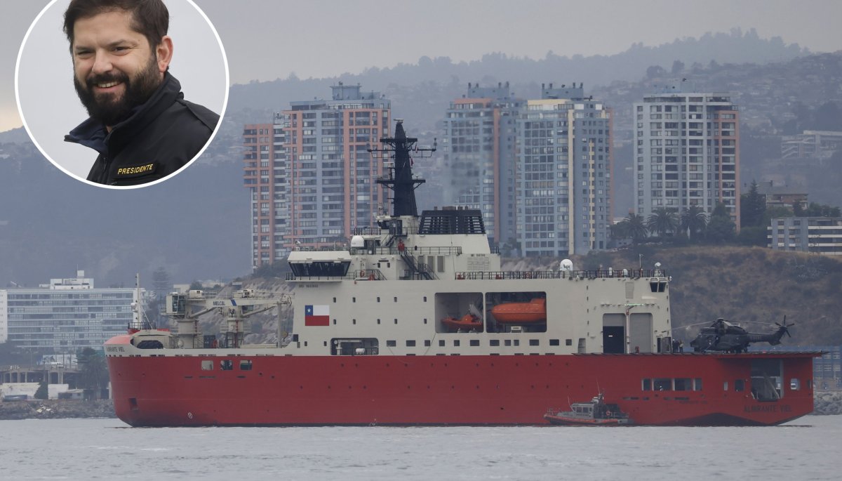 El rompehielos «Almirante Viel» partió de Valparaíso con el Presidente Boric a bordo para dar inicio a dos relevantes campañas en la Antártida.