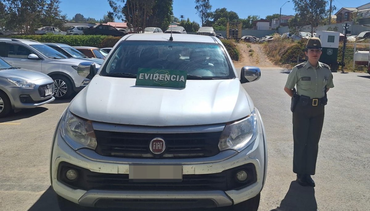 Dispositivo GPS ayuda a recuperar una camioneta robada en Viña del Mar en su camino hacia Santiago.