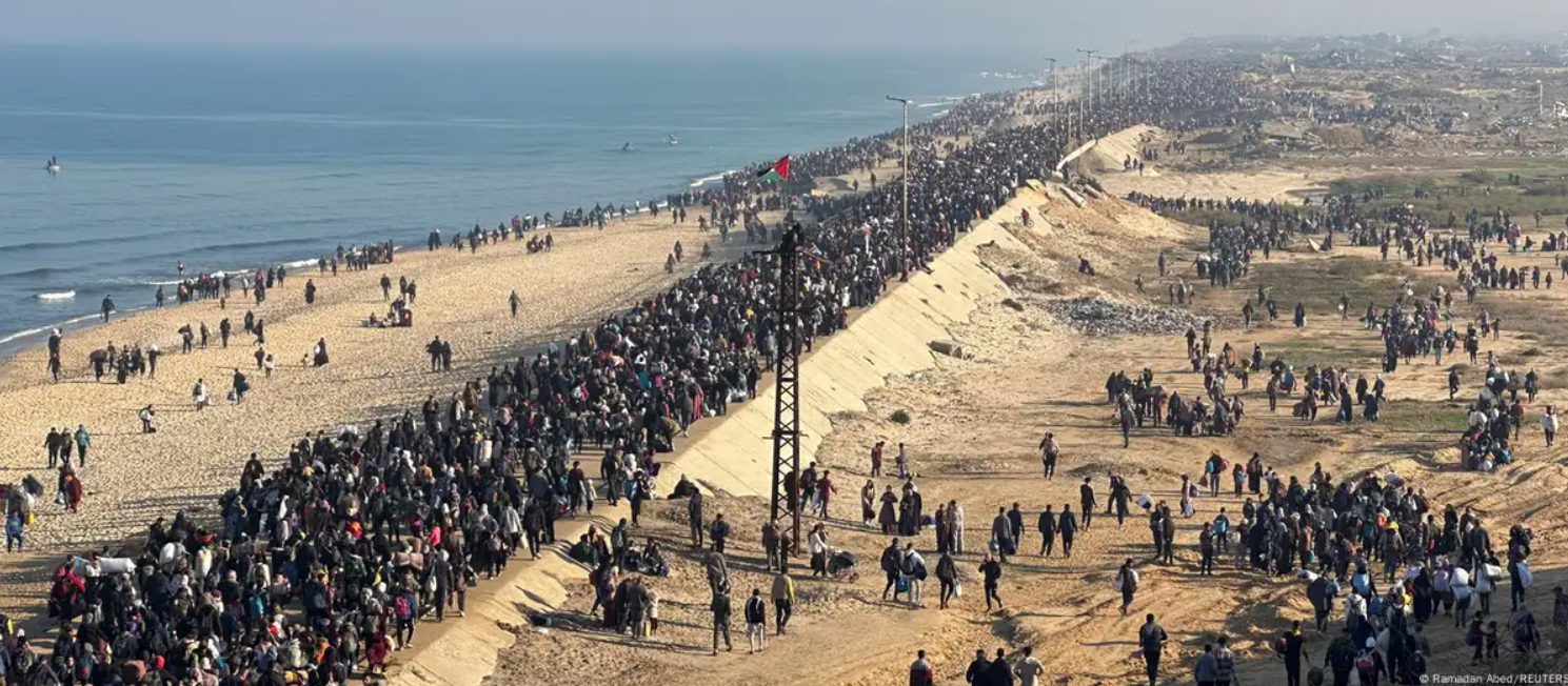 Gaza: Regreso de los Palestinos al Norte de la Franja de Gaza.