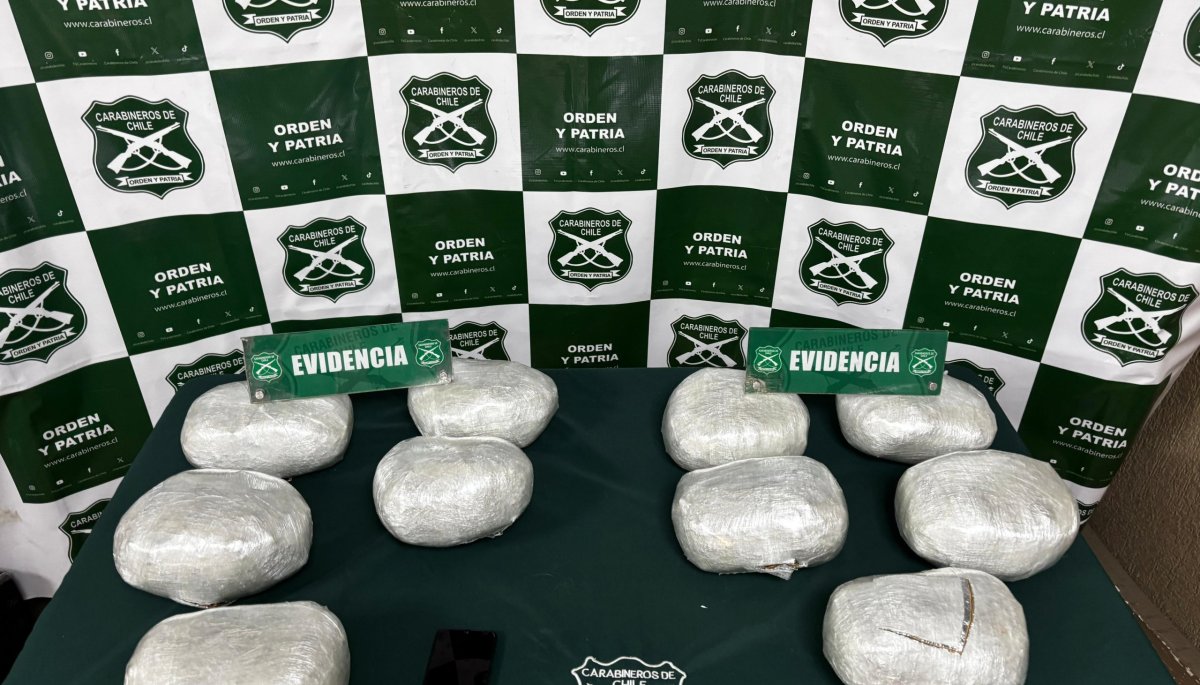 Detienen a un extranjero con más de 11 kilos de droga en su equipaje dentro de un bus en Hijuelas.