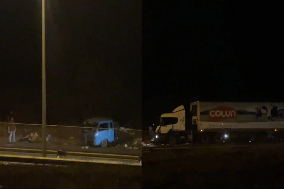 Accidente entre dos camiones dejó heridos en Mulchén.