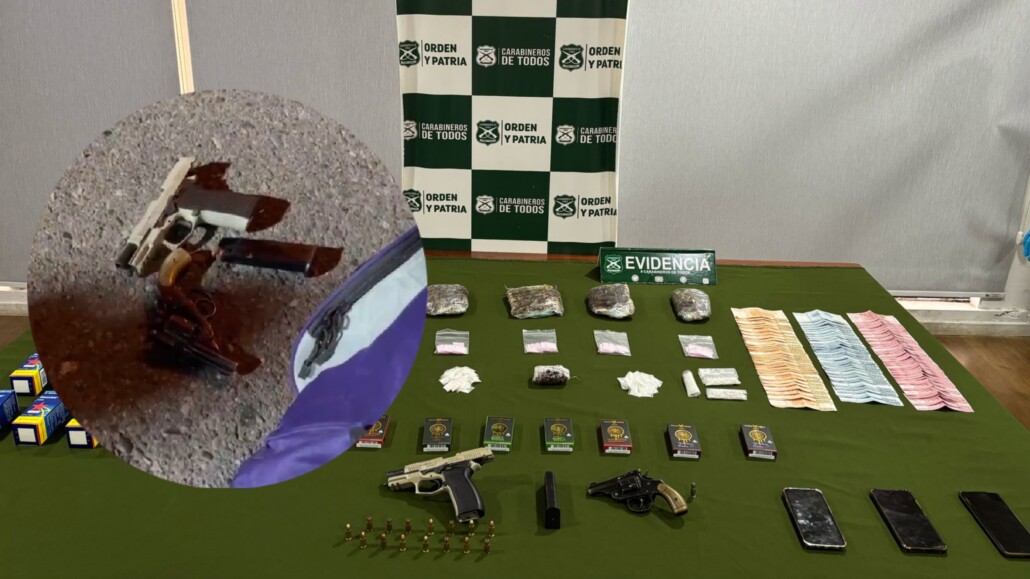 Tres detenidos tras la incautación de drogas, armas y municiones en un control a un bus en Cabrero.