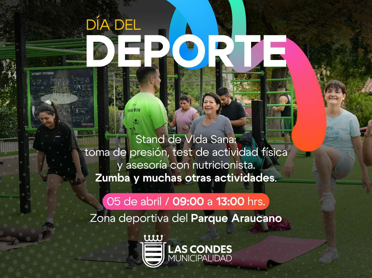 En Las Condes se celebrará el Día Internacional del Deporte.