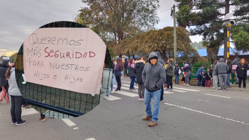 Representantes del Liceo Santa Fe protestan para demandar mejoras en seguridad y transporte en Los Ángeles.