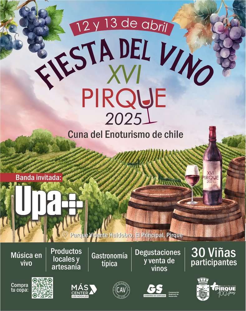 2025 XVI Fiesta del Vino en Pirque, Parque Vicente Huidobro