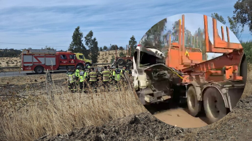 Accidente de tránsito en Malleco causa lesiones tras colisión frontal de camiones.