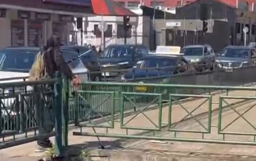 ¿Peces en el corazón de Los Ángeles? Un video muestra a una persona pescando en el estero Quilque.