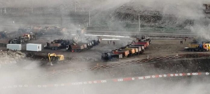 Atacan en el Biobío y queman 47 camiones en un incendio provocado.