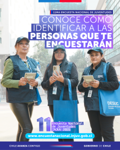 INJUV Los Lagos convoca a participar en la 11ª Encuesta Nacional de Juventudes.