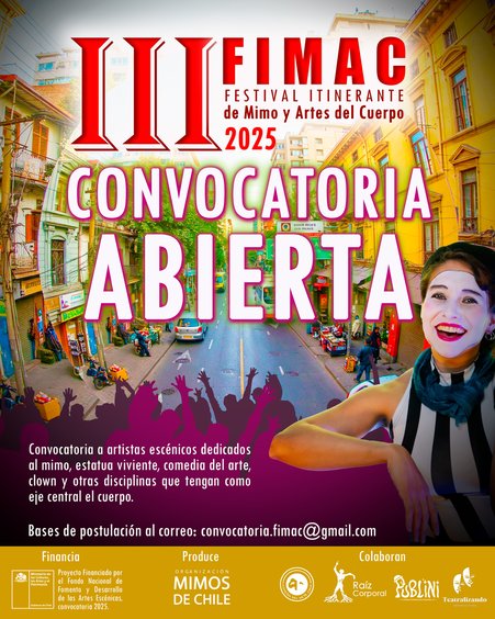 Convocatoria abierta para artistas escénicos en FIMAC.