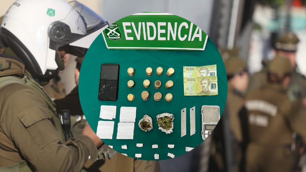 Persecución policial en Nacimiento concluye con el descubrimiento de un punto de microtráfico y cinco arrestos.