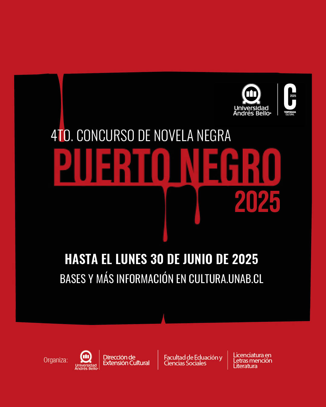 UNAB presenta el IV Concurso de Novela Negra.