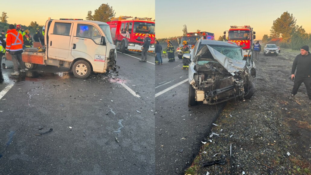 Dos heridos de gravedad tras colisión frontal en la ruta que conecta Yumbel con Laja.