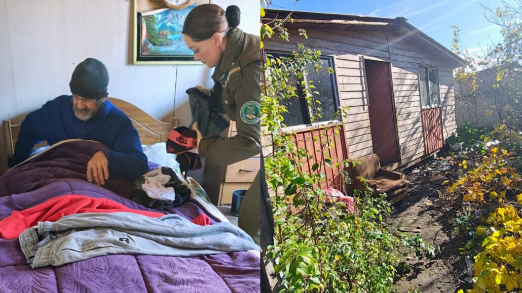 Brindan apoyo a adulto mayor en situación de vulnerabilidad ante la llegada del frío invierno en Los Ángeles.