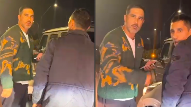 Claudio Bravo, excapitán de “La Roja”, reprende a un conductor ebrio tras un accidente en San Bernardo.