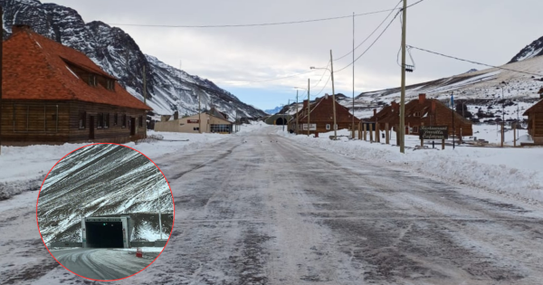 Se abre el paso Cristo Redentor después de varios días cerrado por el sistema frontal.