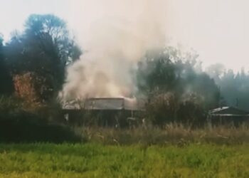 Incendio arrasa con una casa en zona rural de Los Ángeles: un anciano quedó gravemente herido.