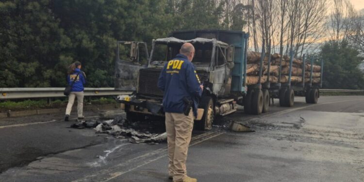 Conductor en ruta a Nacimiento fue asaltado por individuos que intentaron incendiar su camión en Nueva Imperial.