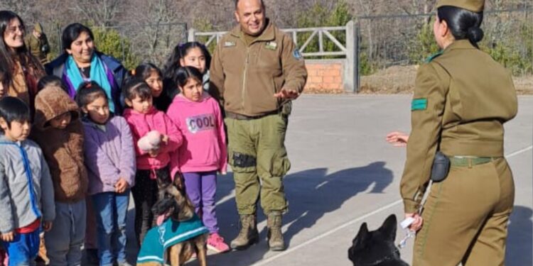 Niños de una escuela rural en Alto Biobío fueron sorprendidos de manera agradable gracias a Carabineros.