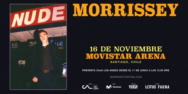 Morrissey confirma su actuación en el Movistar Arena.