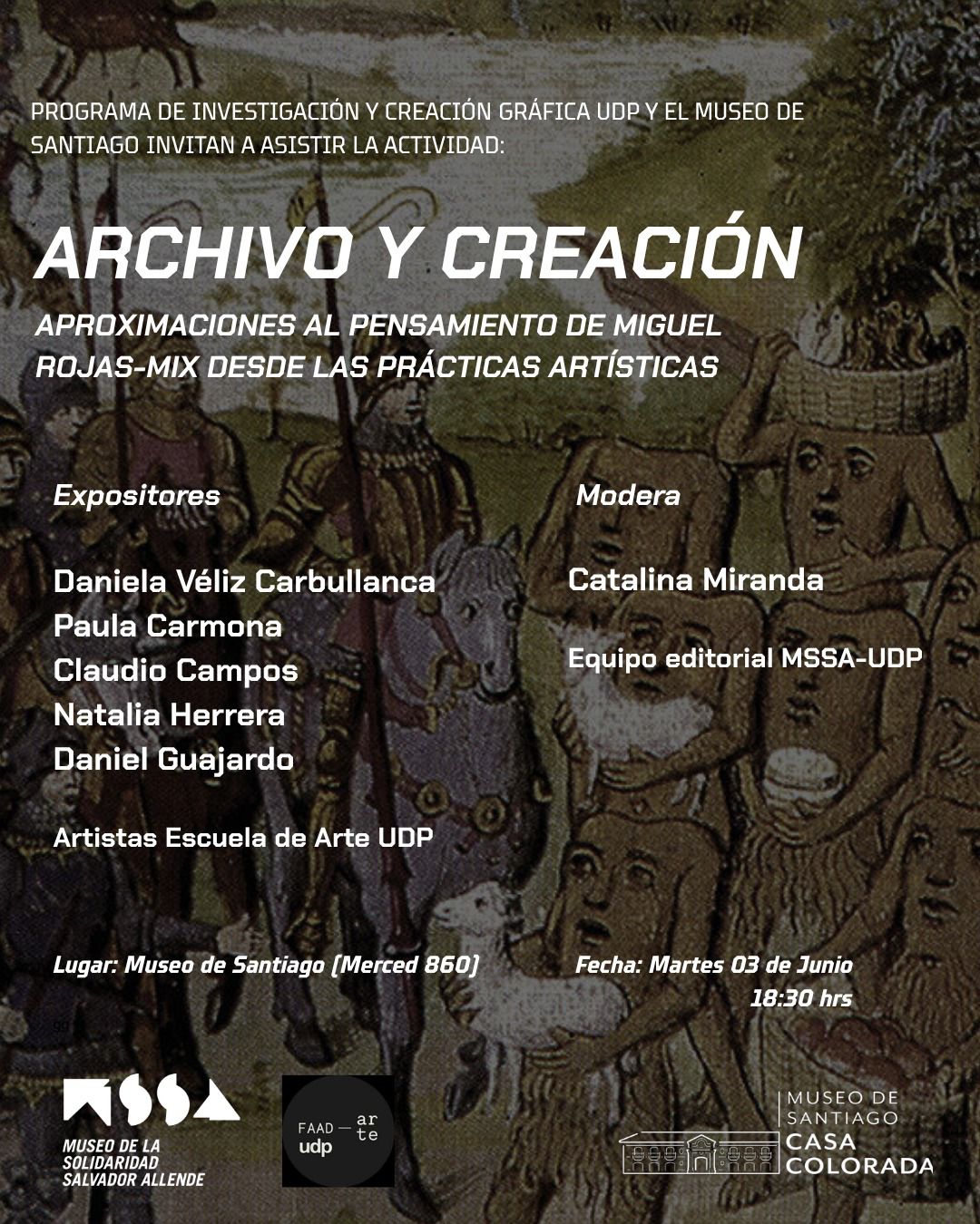Conversatorio «Archivo y Creación»: diálogo con Miguel Rojas-Mix.