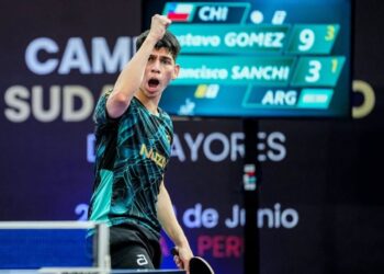 ¡Histórico! Gustavo Gómez de Talca se lleva oro y plata en el Sudamericano de tenis de mesa.