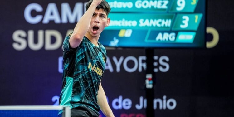 ¡Histórico! Gustavo Gómez de Talca se lleva oro y plata en el Sudamericano de tenis de mesa.