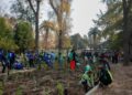 Gobierno regional y Municipalidad de Santiago inauguran un nuevo Bosque de Bolsillo en el Parque O’Higgins.