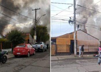 Urgente por incendio en una estructura moviliza a bomberos en Batuco.