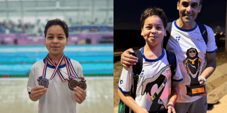 Joven nadador de Maule brilla en el Sudamericano de Paraguay al obtener cuatro medallas.