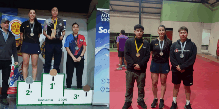 Talentos del tenis de mesa maulino brillan en el campeonato interzonal federado.