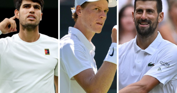Wimbledon: Alcaraz, Djokovic y Sinner encabezan unos cuartos de final llenos de tensión, revancha y sorpresas.
