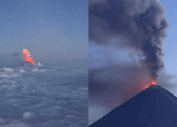El volcán más alto de Eurasia hace erupción después de un fuerte temblor en Rusia.