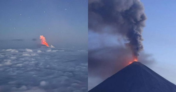 El volcán más alto de Eurasia hace erupción después de un fuerte temblor en Rusia.