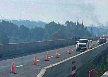 Logran rescatar a un hombre que intentó arrojarse desde el puente Coihue en Negrete.