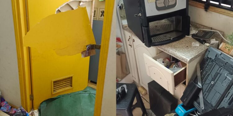 Robo violento impactó a varios comercios en el centro de Los Ángeles.