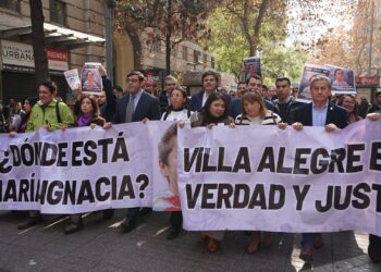 Autoridades municipales se manifiestan en La Moneda demandando justicia por María Ignacia González.