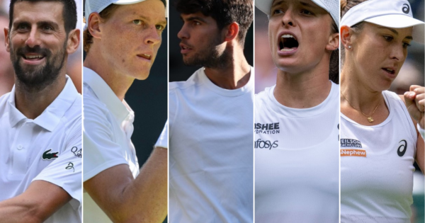 Wimbledon se calienta: Djokovic y Sinner se miden en semifinales, mientras Bencic deslumbra con su regreso triunfal.