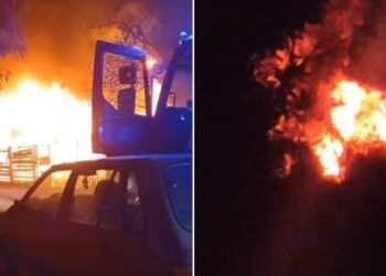 [VIDEO] Bomberos luchan contra incendio en Lampa