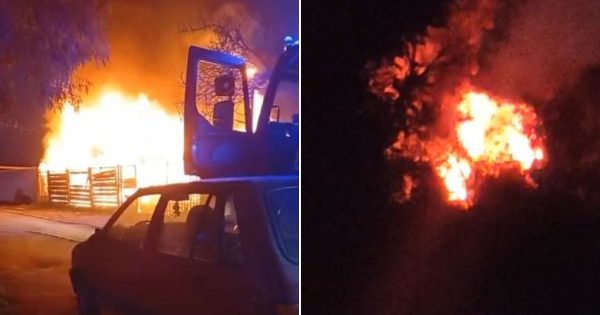 [VIDEO] Bomberos luchan contra incendio en Lampa