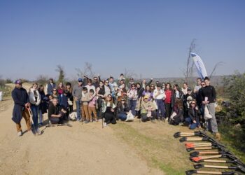 Médicos de Valparaíso y Eurofarma siembran árboles en el Jardín Botánico de Viña del Mar.