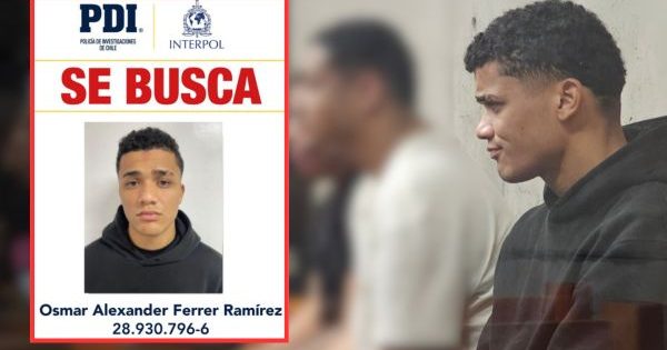 Alerta a nivel nacional e internacional por sicario que fue liberado por un error: PDI y Carabineros en plena búsqueda.