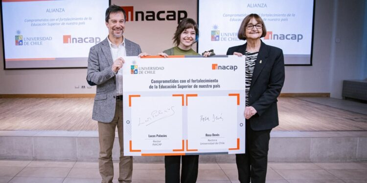 Universidad de Chile e INACAP forman innovadora alianza para la educación superior.